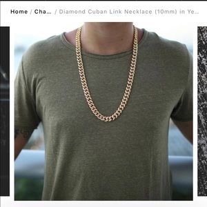 Cuban Link - CZ stones 18k Gold Plated Chain